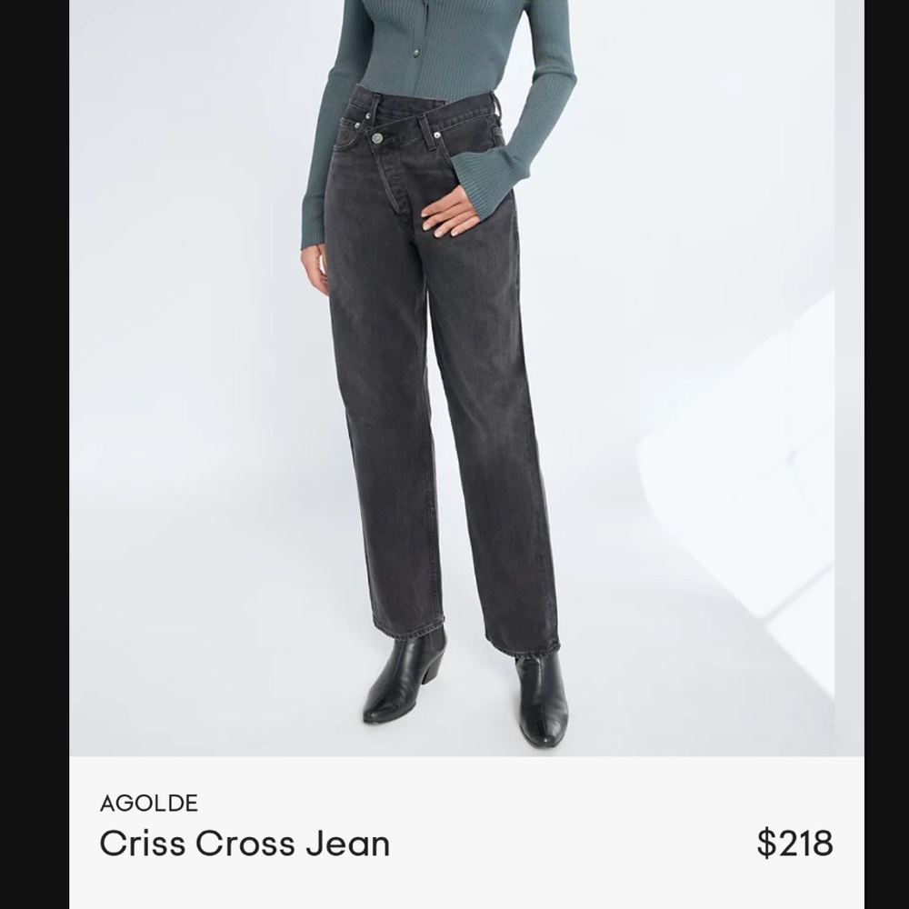 Agolde Criss Cross Black Jeans new with tags size 26